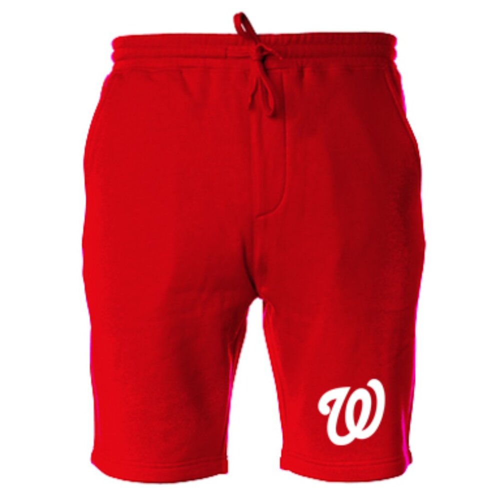 NEW Washington Nationals Color Pop Fleece Sweat Shorts Pants RED